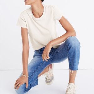 | madewell • rivet & thread vintage shrunken tee • size xsmall |